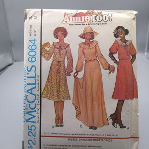 UNCUT Vintage Sewing PATTERN McCalls 6064, Annie Too Misses Carefree 1978 Dress